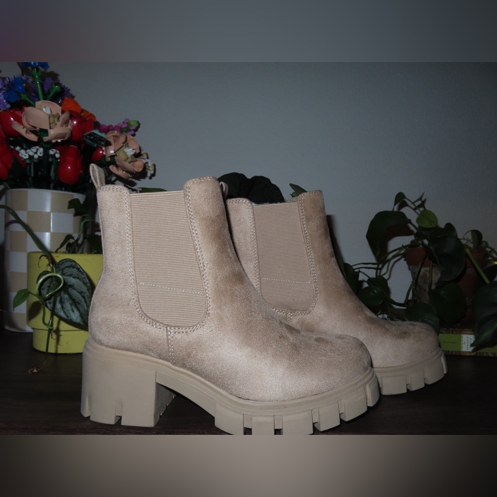 Beige Ankle Booties